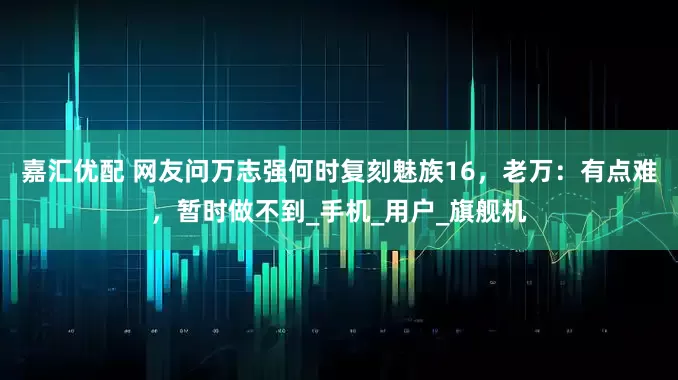 嘉汇优配 网友问万志强何时复刻魅族16，老万：有点难，暂时做不到_手机_用户_旗舰机